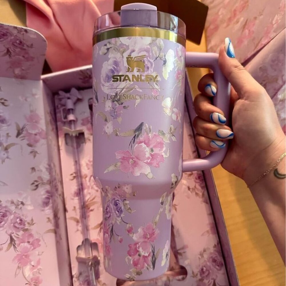 NIB Stanley X Love Shack Fancy Quencher | 40 OZ - Happy Thoughts